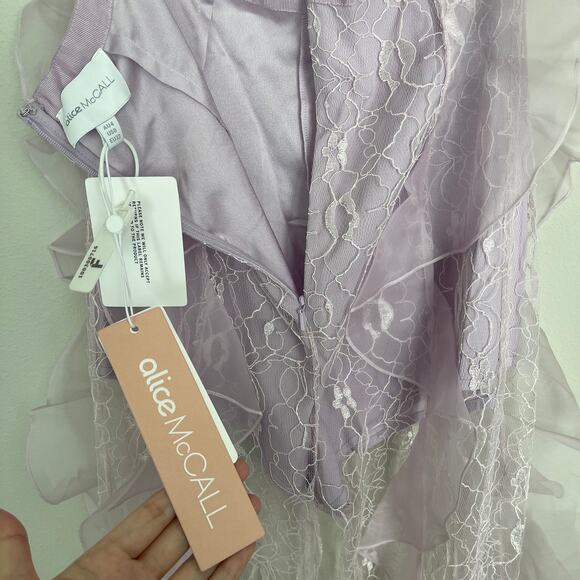 NWT Alice McCall Lilac Valerie Ruffle Lace Pants (Size 0) $350 - Picture 13 of 16
